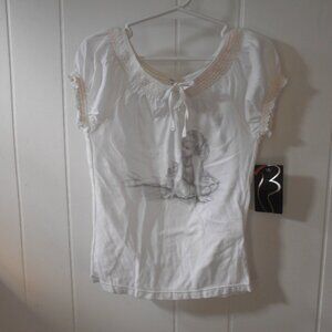 Bloch White Decorative Top- Child 4/6- NWTag